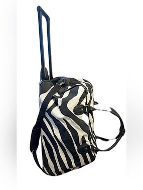 murval Zebra Print Duffel Bag - Black & White Travel Tote with handles